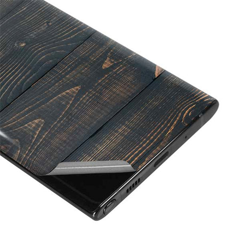 Black Painted Wood Galaxy Note 10 Skin